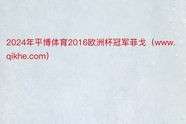 2024年平博体育2016欧洲杯冠军菲戈（www.qikhe.com）